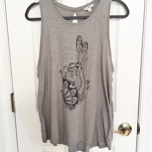 Lucky Lotus Tops - Lucky Lotus “Live for Love” Graphic Tank